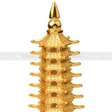 feng shui Metal 3D Model China Wenchang Pagoda Tower Crafts Statue Souvenir Home Decoration metal handicraft 13cm