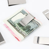 5 PCS High Quality Stainless Steel Metal Money Clip Fashion Simple Silver Dollar Cash Clamp Holder Wallet for Men Women cartera