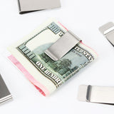 5 PCS High Quality Stainless Steel Metal Money Clip Fashion Simple Silver Dollar Cash Clamp Holder Wallet for Men Women cartera