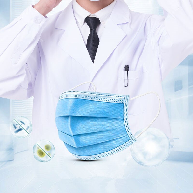 Anti-Dust Dustproof Disposable Earloop Face Mouth Masks Facial Protective Cover Masks 50pcs