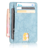 Slim Rfid Blocking Leather Wallet Credit Id Card Holder Purse Money Clip Card Case Passport Cover Business Card Holder Tarjetero