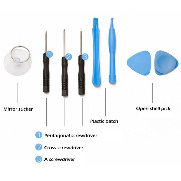 Professional 11 in 1 Cell Phones Opening Pry Repair Tool Kits Smartphone Screwdrivers Tool Set For iPhone Samsung HTC Moto Sony