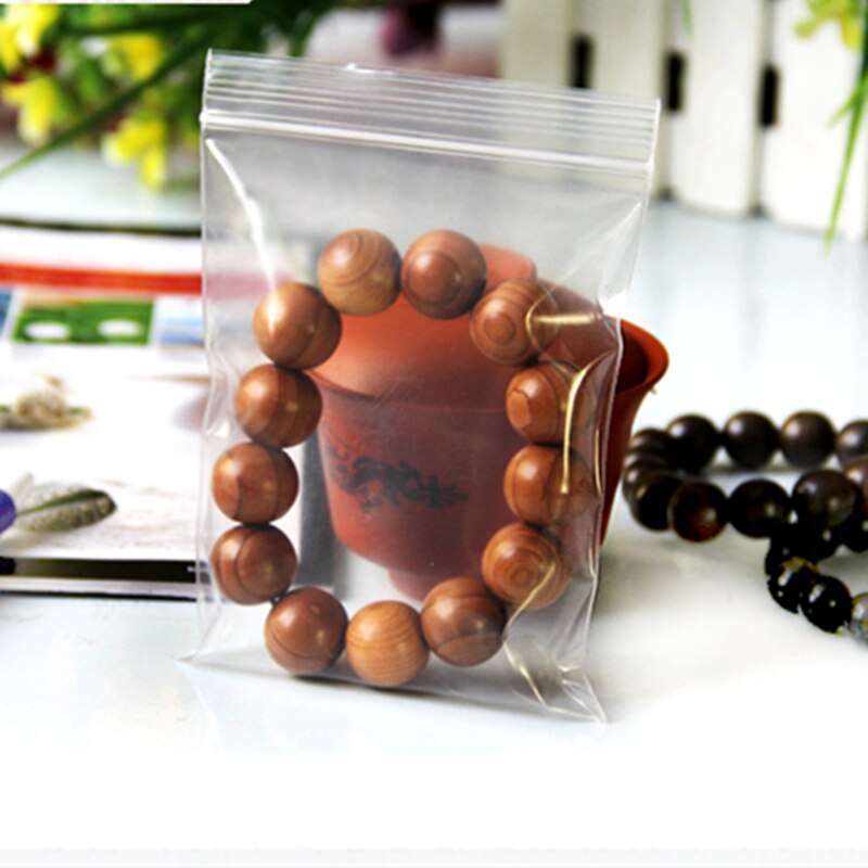 Medium thickness 100pcs/lot 12wire Various sizes clear Self Sealing Plastic packaging Bags,zip lock poly bags zipper bag Main image