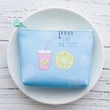 10pcs/lot Fashion Mini Canvas Coin Purse Small Women Wallet Female Purse Korean Cartoon Lovely Style  Purse Coin Purse Money Bag