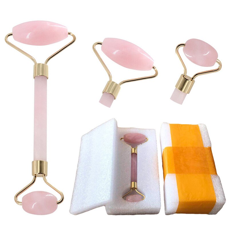 Rose Quartz Roller Slimming Face Massager Face Lifting Natural Jade Facial Massage Roller Stone Skin Massage Beauty Care Tools Main image