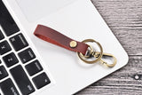 Mini Key Holder Real Cowhide Genuine Leather Keychain Pocket Housekeeper for Car Keys Organizer Clip Ring Handmade Accessories