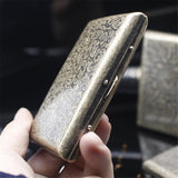 20pcs Vintage Metal Cigarette Box Men's Cigarette Case With Gift Box Packs Of Tobacco Cigarettes Holder Sigara Tabakasi Cadeau
