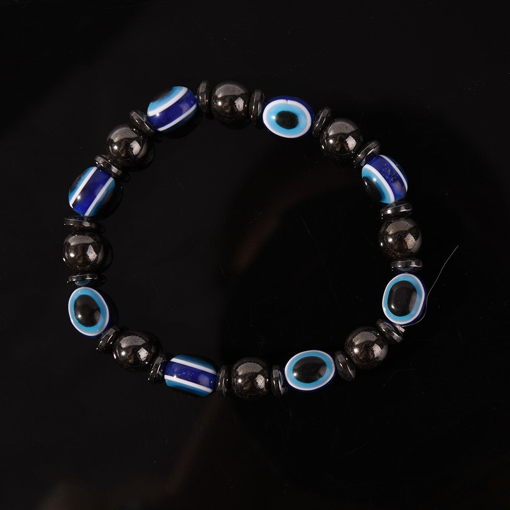 Fashion Weight Loss Round Black and Blue Stone Magnetic Therapy Bracelet Health Care Luxury Slimming Product Face Lift Tools
