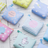 10pcs/lot Fashion Mini Canvas Coin Purse Small Women Wallet Female Purse Korean Cartoon Lovely Style  Purse Coin Purse Money Bag