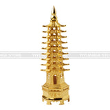feng shui Metal 3D Model China Wenchang Pagoda Tower Crafts Statue Souvenir Home Decoration metal handicraft 13cm
