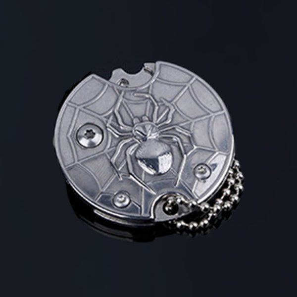 Mini Pocket Knives Outdoor Self-defense EDC Tools Coin Round Steel Folding Blade Knife Portable Gadget KeyRing Pendant Hand Tool