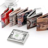 Men Women Bifold Three Options PU Wallet ID Credit Card Storage Holder Purses Fashion Money Clips Dollar Organizer Carteras