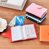 New PU Leather Function 24 Bits Card Case Business Card Holder Men Women Credit Passport Card Bag ID Passport Card Wallet