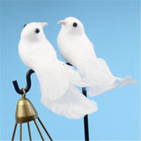 2PCS/lot Cute Artificial Feather Birds Bundled Foam Pigeons with Claw Photo Props Home Decoration