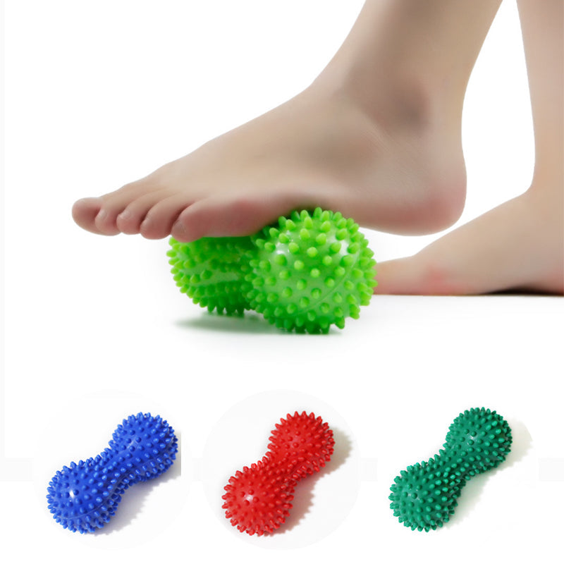 Peanut Shape Massage Yoga Sport Fitness Ball Durable PVC Stress Relief Body Hand Foot Spiky Massager Trigger Point Foot Pain Main image