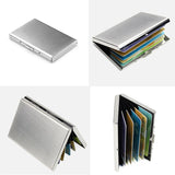Quality Stainless Steel Credit Card Holder Men Slim Anti Protect Travel ID Cardholder Women Rfid Wallet Metal Case Porte Carte