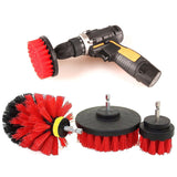 3pcs 2/3.5/4 inch Drill  Scrub Clean Brush For Leather Plastic Wooden Furniture Car Interiors Cleaning Power Scrub Power Drill