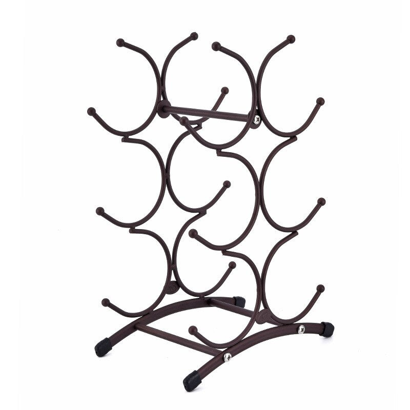 Creative European Retro Wrought Iron Wine Rack Home Desktop Decoration Rack Bar Wine Cellar Bar Supplies Home Furnishing Main image