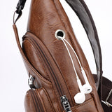 Men's Crossbody Bags Men's USB Chest Bag Designer Messenger bag Leather Shoulder Bags Diagonal Package NEW Backpack Travel