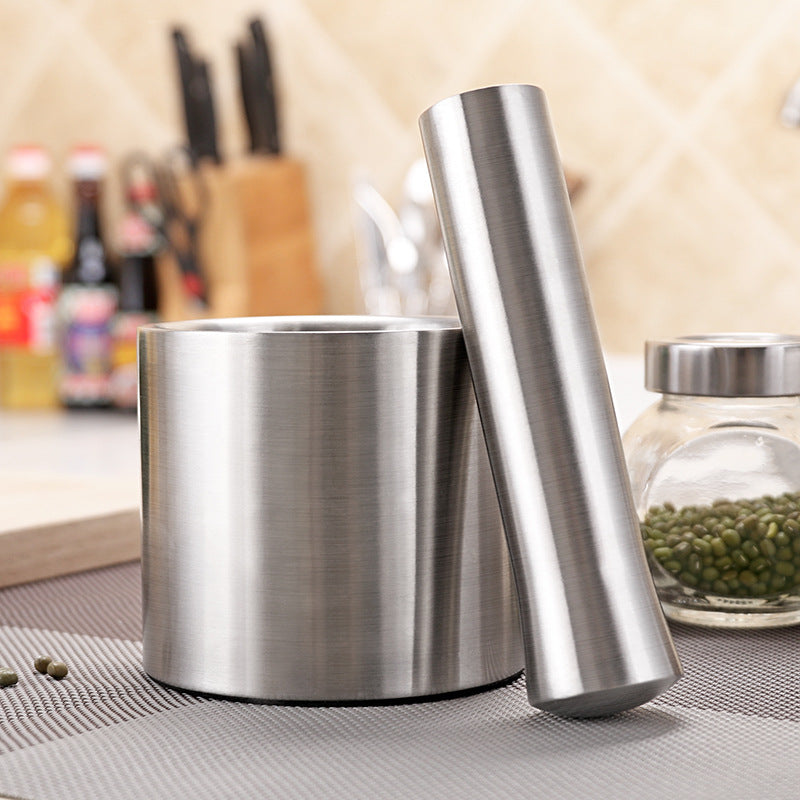Large Size Stainless Steel Garlic Mills Pepper Masher Grinder Mortar Garlic Press 10X9cm Main image
