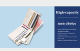Men Wallets Fashion Solid Color Cross Pattern Open Multi Card Position Wallet Men Leather Purse Men Carteira Billetera Hombre