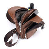 Men's Crossbody Bags Men's USB Chest Bag Designer Messenger bag Leather Shoulder Bags Diagonal Package NEW Backpack Travel
