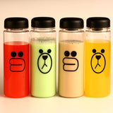 New Plastic Bottle For Water Sport 500ml Portable Kids Juice  Drinkware Outdoor Leak Proof Seal Gourde Climbing Water Bottles