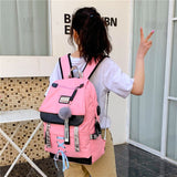 Nylon Women School Backpacks Anti Theft USB Charge Backpack Waterproof Bagpack School Bags for Teenage Girls Travel Bag
