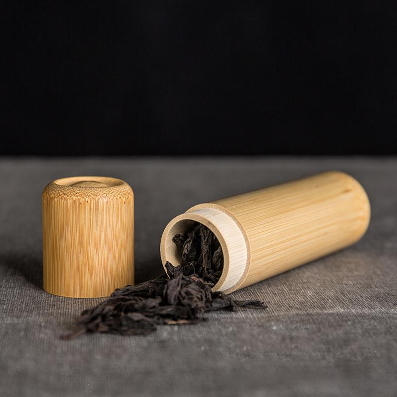 3 Size Handmade Bamboo Tea Canister Spice Caddy Storage Box Organizer Tea Leaves Storage Bottle Tubes Spice Jars A05 Main image