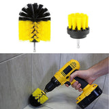 3pcs 2/3.5/4 inch Drill  Scrub Clean Brush For Leather Plastic Wooden Furniture Car Interiors Cleaning Power Scrub Power Drill