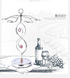 Nordic Style Goblet Holder Wine Cup Rack Red Wine Glass Cup Standing with 6 Hooks Stainless Steel Hanging Drinking Glasses Rack