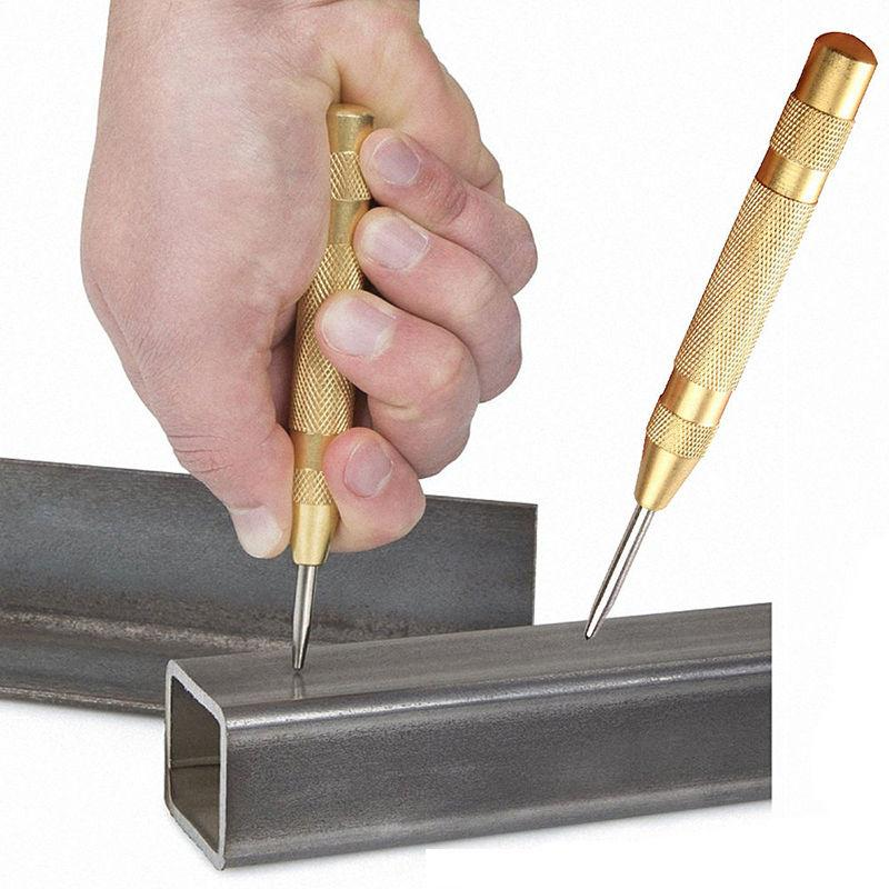 Automatic Centre Punch 5'' Automatic Center Pin Punch Strike Spring Loaded Marking Starting Holes Tool Chisel Steel