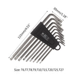 9 Pcs Hex Key Wrench Sets Torx L Shape Repair Tool Screwdriver Tool Set Useful