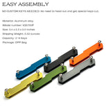 Aluminum Alloy Keychain Flexible Key Holder Clip EDC Aluminum Key Organizer Clip Keys Organizer Folder Keys Wallet Housekeeper