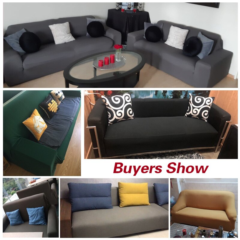 Grey Elastic Sofa Cover Cotton All-inclusive Stretch Slipcover Couch Cover Sofa Towel Sofa Cover for Living Room copridivano 1pc Main image