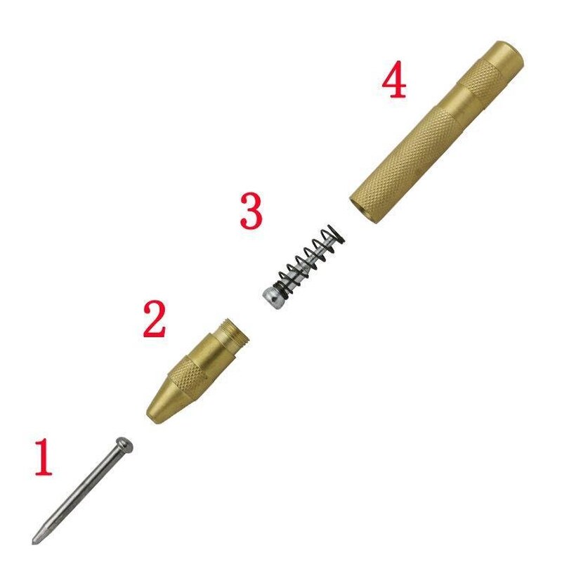 Automatic Centre Punch 5'' Automatic Center Pin Punch Strike Spring Loaded Marking Starting Holes Tool Chisel Steel Secondary image