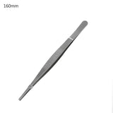 5 Sizes Toothed Tweezers Barbecue Stainless Steel Long Food Tongs Straight Home Medical Tweezer Garden Kitchen BBQ Tool