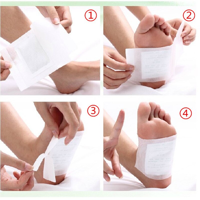20pcs=(10pcs Patches+10pcs Adhesives) Detox Medical Foot Patches Herbal plasters weight lose Feet Slimming Cleansing Foot