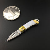 Beautiful Shell Necklace Folding Blade Knife Mini Pocket Wallet Keychain Knives Survival EDC Tool Cutter Peeler Christmas Gift