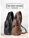 Men's Crossbody Bags Men's USB Chest Bag Designer Messenger bag Leather Shoulder Bags Diagonal Package NEW Backpack Travel
