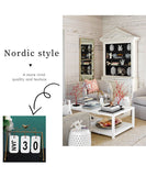 Nordic DIY Iron Bird Page Flip Calendar Decoration Crafts Creative Wooden Perpetual Calendar Home Decoration Accessories Modern