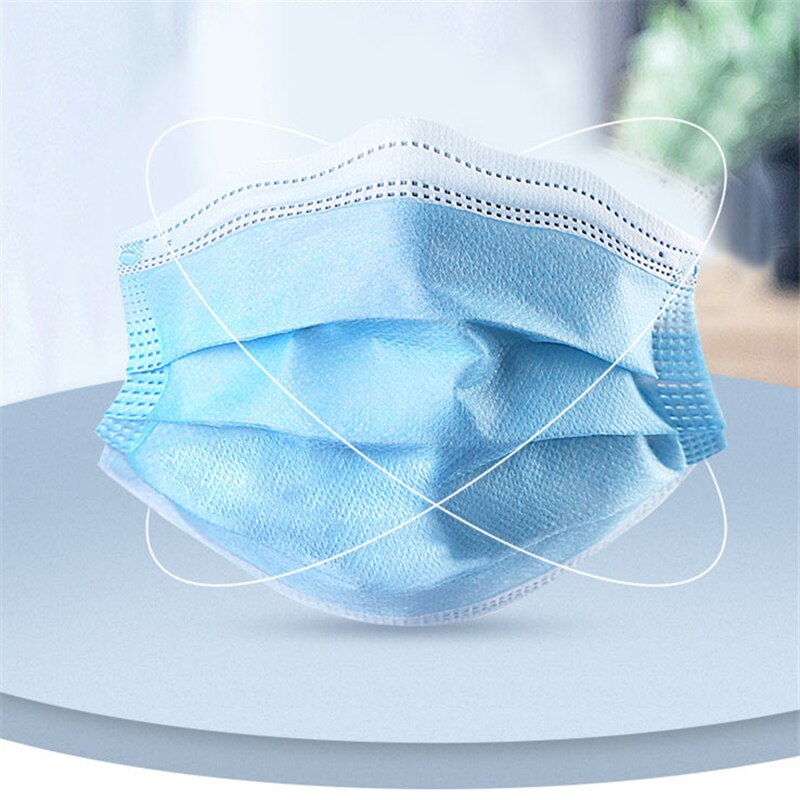 50pcs Anti-Dust Dustproof Disposable Earloop Face Mouth Masks Facial Protective Cover Masks
