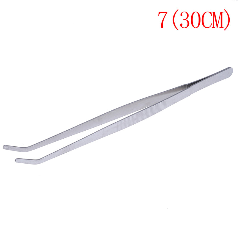 1PC Hot New Stainless Multifuctional Steel Elbow Tweezers Aquarium Clear Clip Tool Medical Repair Tools 12.5/14/16/18/20/25/30cm