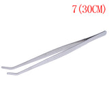 1PC Hot New Stainless Multifuctional Steel Elbow Tweezers Aquarium Clear Clip Tool Medical Repair Tools 12.5/14/16/18/20/25/30cm