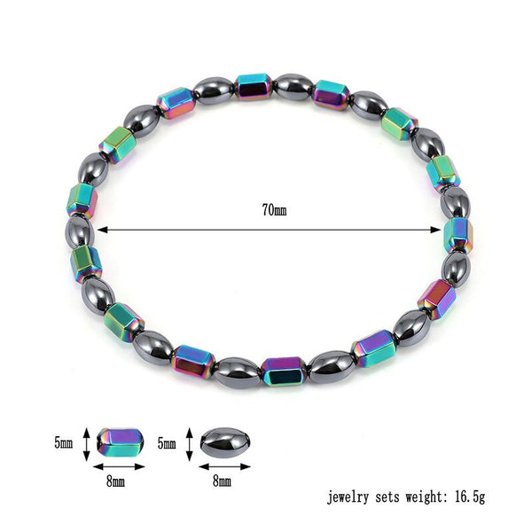 Weight Loss Magnet Anklet Colorful Stone Magnetic Therapy Bracelet Anklet Weight Loss Product Slimming Health Care jewelry