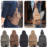 Men's Small Chest Sling Bags Travel Hiking Cross Body Messenger Shoulder Backpack Solid Men Canvas Bag Travel Bag Chestbags
