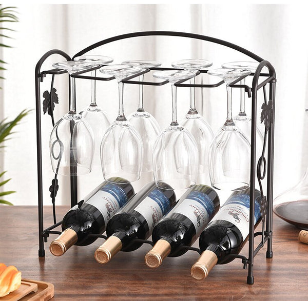 Creative retro wine rack goblet holder Multifunctional Kitchen Bar wine glass Display Storage Shelf Home decoration mx3091550