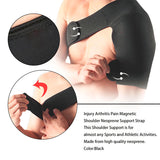 Adjustable Dislocated Shoulder Support Breathable Gym Sports Care Single Shoulder Support Back Brace Guard Strap Wrap Belt Band
