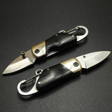 Hiking camping mini folding knife outdoor survival portable stainless steel knife key chain pocket knife nylon bag