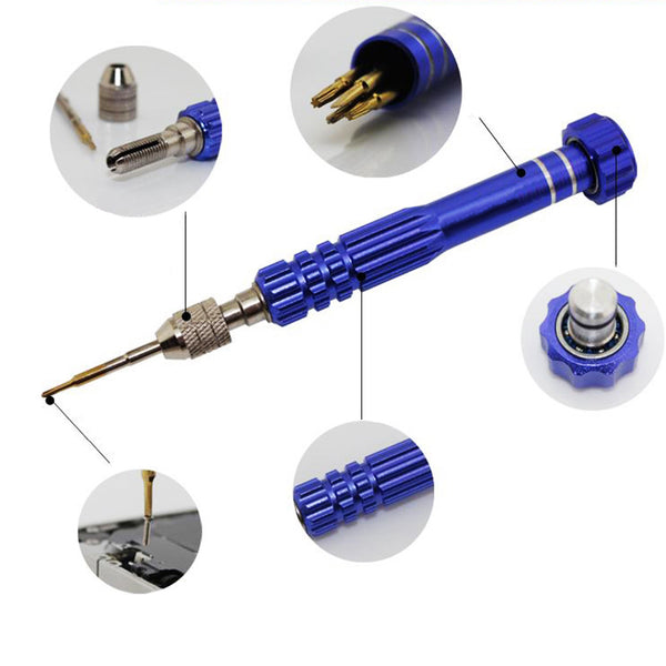 5-in-1 Aluminum Screwdriver Screwdriver Phone Disassemble Maintenance Tools Combination Set Precision Screwdriver Group